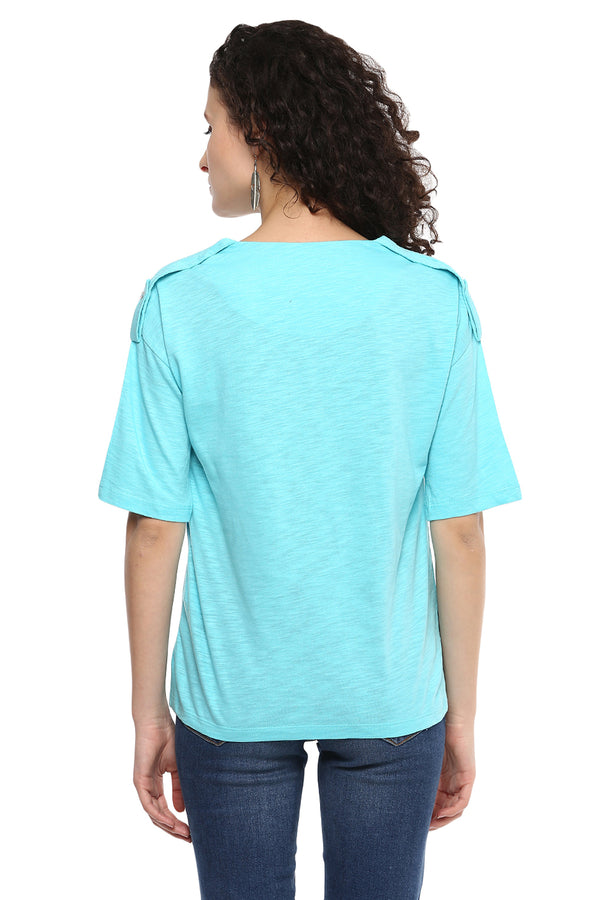 Self Designed Round Neck Top - MODA ELEMENTI