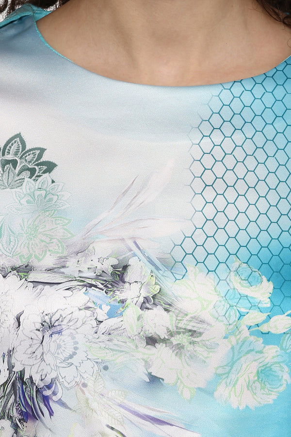 Self Designed Round Neck Top - MODA ELEMENTI