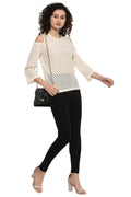 Snow Dream Cold Shoulder Top