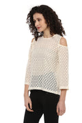 Snow Dream Cold Shoulder Top