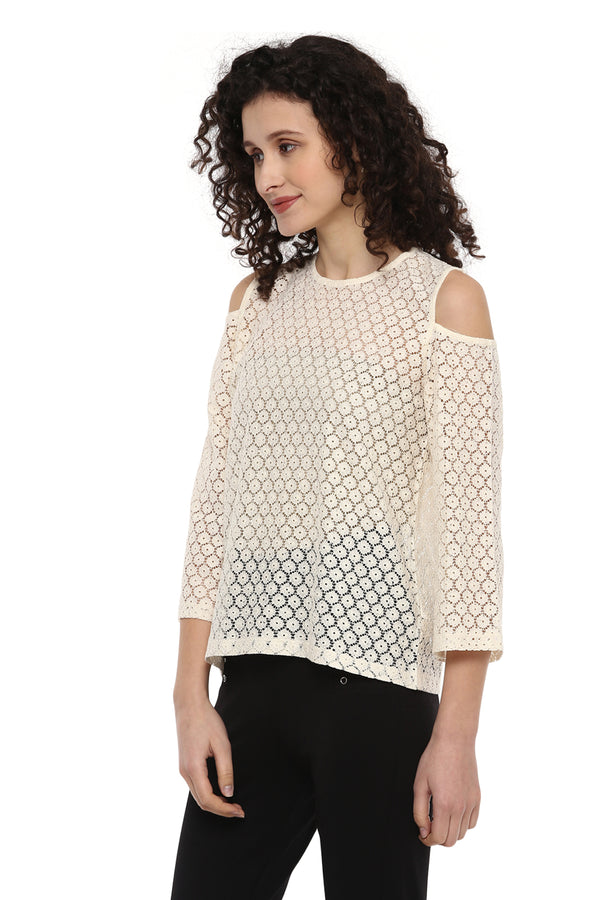 Snow Dream Cold Shoulder Top