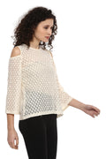 Snow Dream Cold Shoulder Top