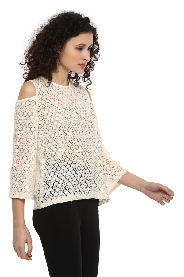 Snow Dream Cold Shoulder Top