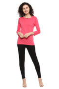 Full Sleeve Solid U Neck Premium T-Shirt - MODA ELEMENTI