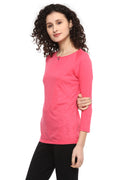 Full Sleeve Solid U Neck Premium T-Shirt - MODA ELEMENTI