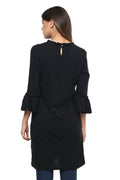 Embroidered Bell Sleeve Tunic - MODA ELEMENTI