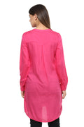 Pintuck Buttoned Casual Tunic - MODA ELEMENTI