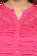 Pintuck Buttoned Casual Tunic - MODA ELEMENTI