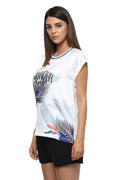 Round Neck Printed Casual Top - MODA ELEMENTI