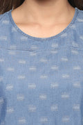 Denim Cold Shoulder Top - MODA ELEMENTI