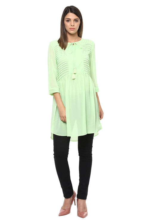 Pintuck Tassel Casual Tunic - MODA ELEMENTI