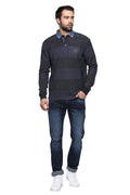 Axmann Full Sleeve Striped Collar T-shirt