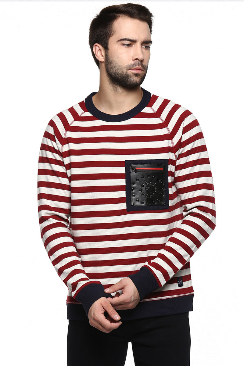 Axmann Striped Full Sleeve Round Neck Pullover - MODA ELEMENTI