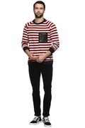 Axmann Striped Full Sleeve Round Neck Pullover - MODA ELEMENTI