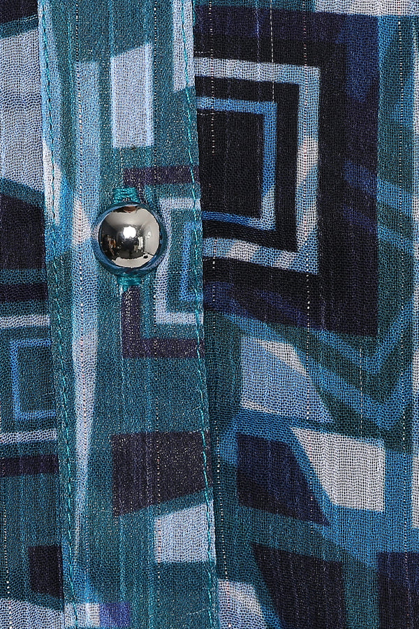 Deep Lake Printed Casual Shirt - MODA ELEMENTI