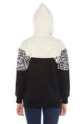 Arm Printed Zipper Hooded Sweatshirt - MODA ELEMENTI