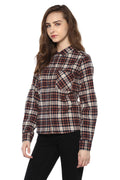 Meow Embroidered Checkered Winter Shirt - MODA ELEMENTI