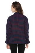 Checkered Full Sleeve Embroidered Winter Shirt - MODA ELEMENTI