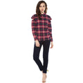 Checkered Cold Shoulder Winter Shirt - MODA ELEMENTI