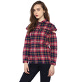 Checkered Cold Shoulder Winter Shirt - MODA ELEMENTI