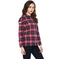 Checkered Cold Shoulder Winter Shirt - MODA ELEMENTI