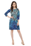 Deep Sea Cold Shoulder Midi Dress - MODA ELEMENTI