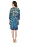 Deep Sea Cold Shoulder Midi Dress - MODA ELEMENTI