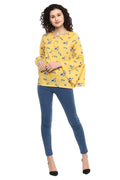 Front Tie Bell Sleeve Casual Top - MODA ELEMENTI