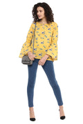 Front Tie Bell Sleeve Casual Top - MODA ELEMENTI