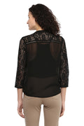 Floral Lace Sleeve Casual Top - MODA ELEMENTI