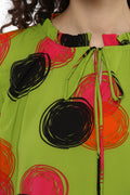 Abstract Balls Cold Shoulder Top