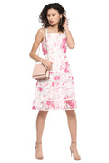 Floral Detail Skater Dress - MODA ELEMENTI