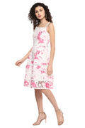 Floral Detail Skater Dress - MODA ELEMENTI